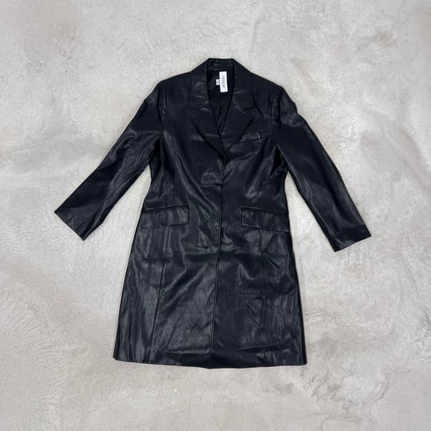 데렉 램 10 크로스비 레더 롱 자켓