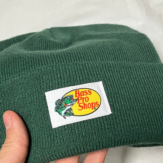 배스프로샵 파인컬러 딥그린 패치로고 비니