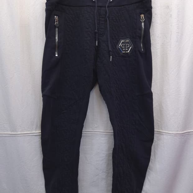 필립플레인 퀼팅 조거 트레이닝 바지