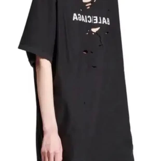 발렌시아가 인사이드 아웃 미러 반팔티셔츠