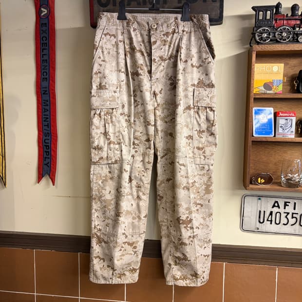 미해병대 오리지널 USMC 데저트 MARPAT 전투복 팬츠 M-R