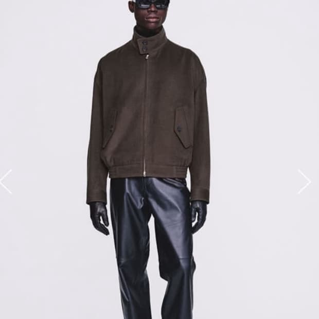 토니웩 캐시미어 해링턴 블루종 자켓 