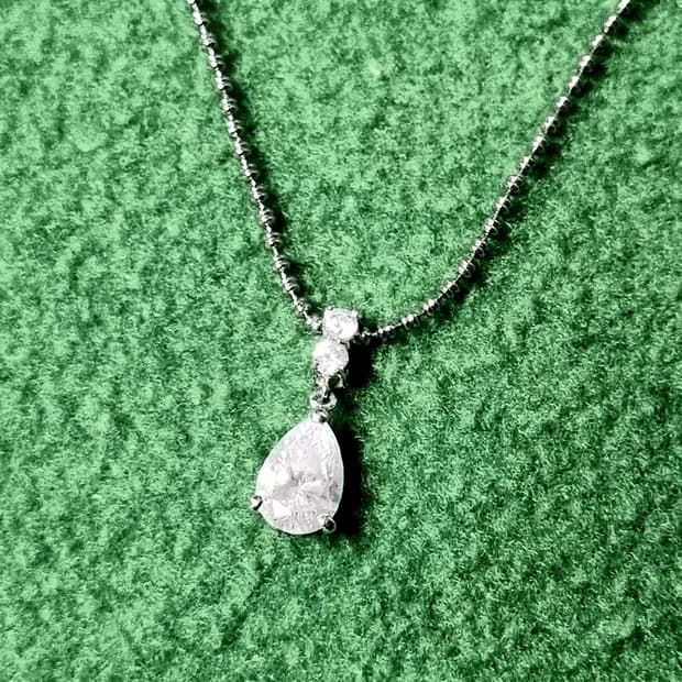 18k 물방울 금 목걸이