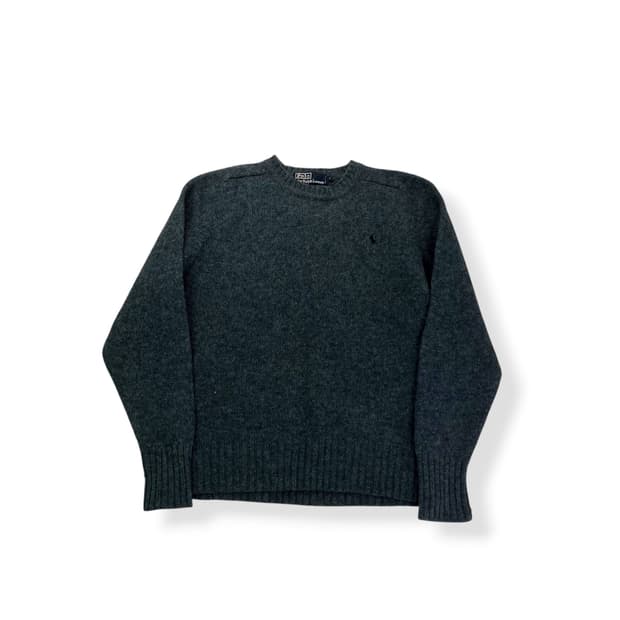 95 폴로 랄프로렌 90s 램스울 차콜 니트