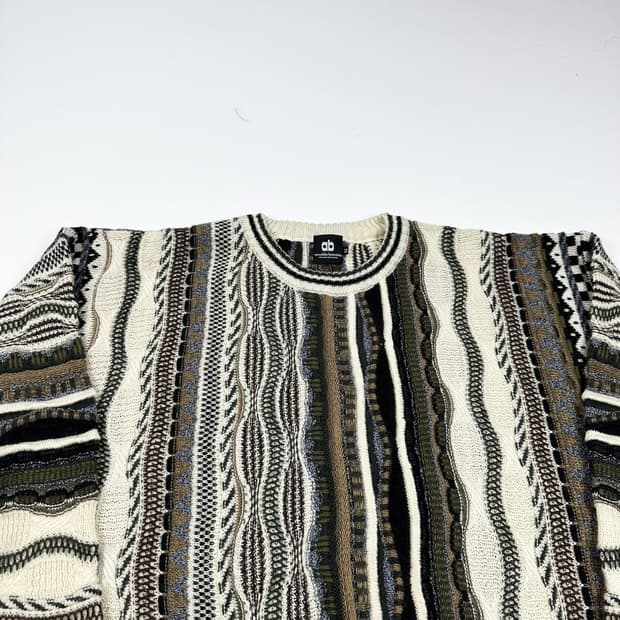 VTG 빈티지 재팬 헤비 코튼 케이블 니트 (XL)