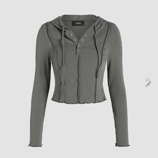 샵사이다  크롭 후드 