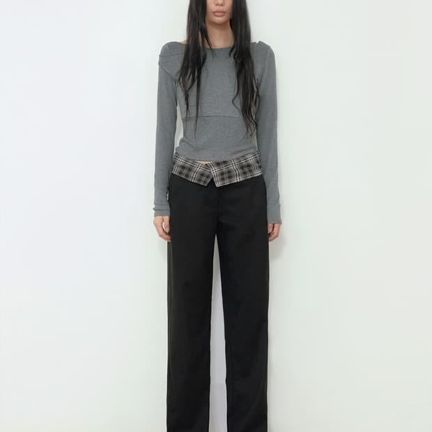 보헤미안서울 트위스티드 리브드탑 멜란지그레이