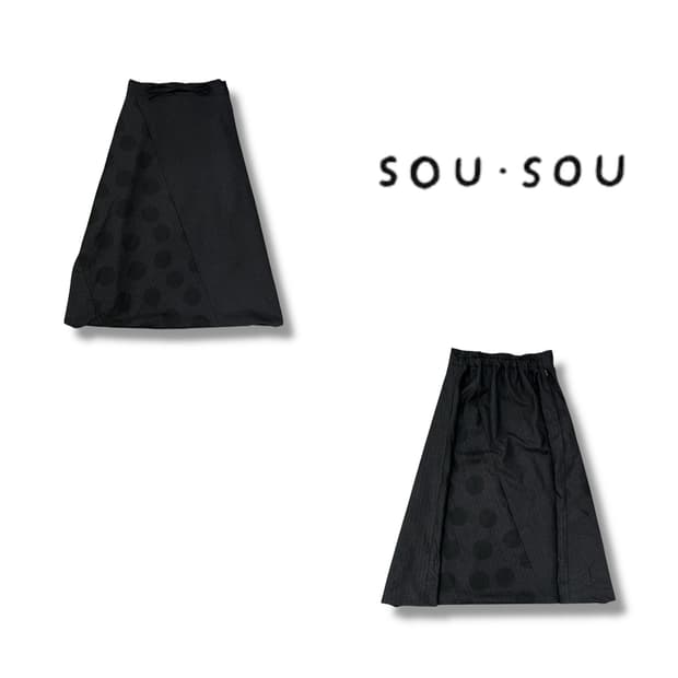  소우소우 도트 스트라이프 롱스커트 y12695