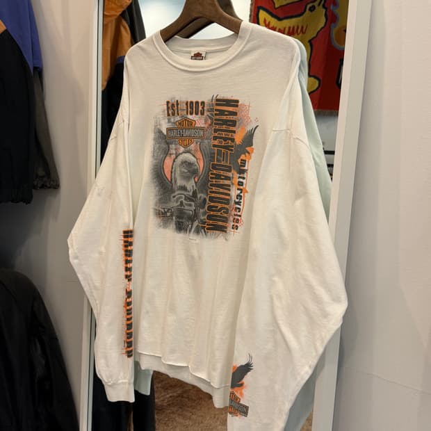 Harley-Davidson 할리데이비슨 아메리칸 이글 컷오프 롱슬리브