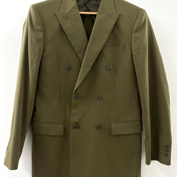 일본 미스터 젠틀맨 더블 브레스트 자켓 XL 카키 (민트급)