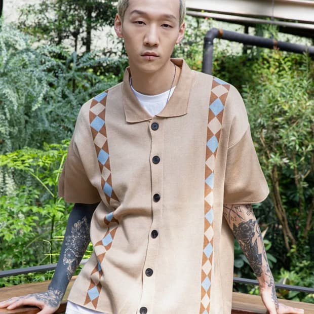 엑스톤즈 XTK028 다이아 반팔 니트 가디건