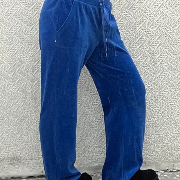 쥬시 꾸뛰르 Y2K 벨벳 코발트 블루 트레이닝 팬츠 M C06795