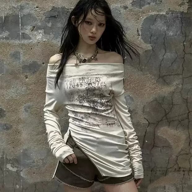 노 로맨스 오프숄더 원피스