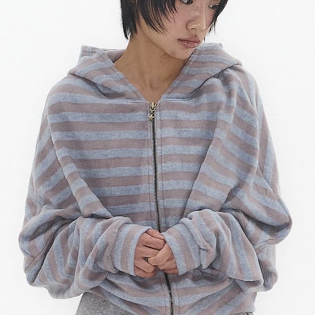 익파걸 COMFY WING 후드집업 DUSTY BLUE