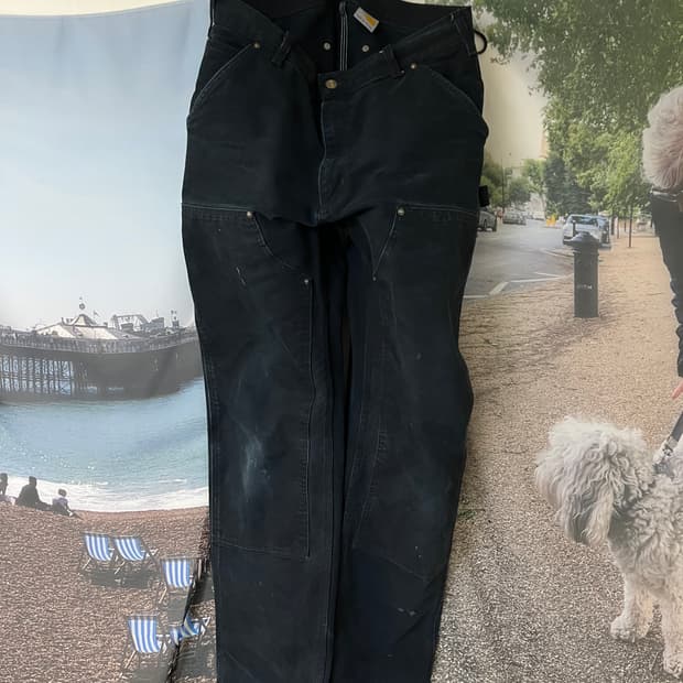 빈티지 칼하트 더블니 팬츠 32