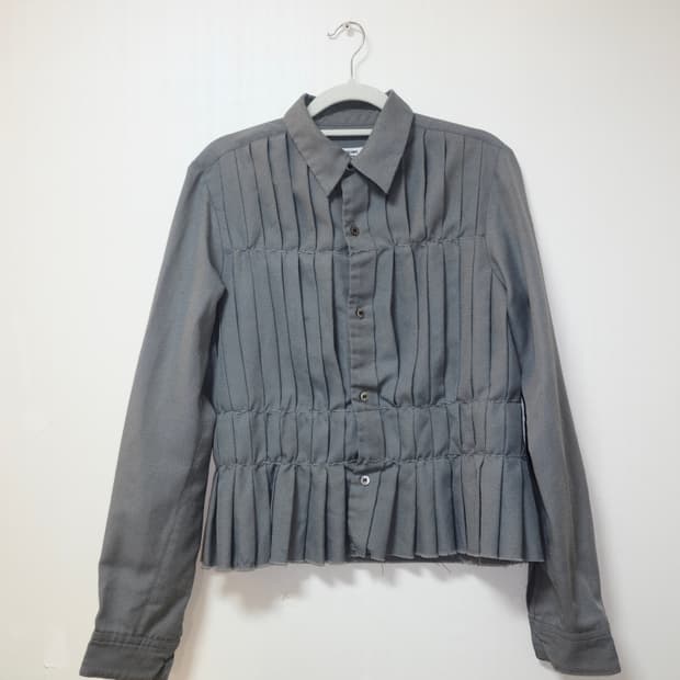 꼼데가르송 플리츠 셔츠