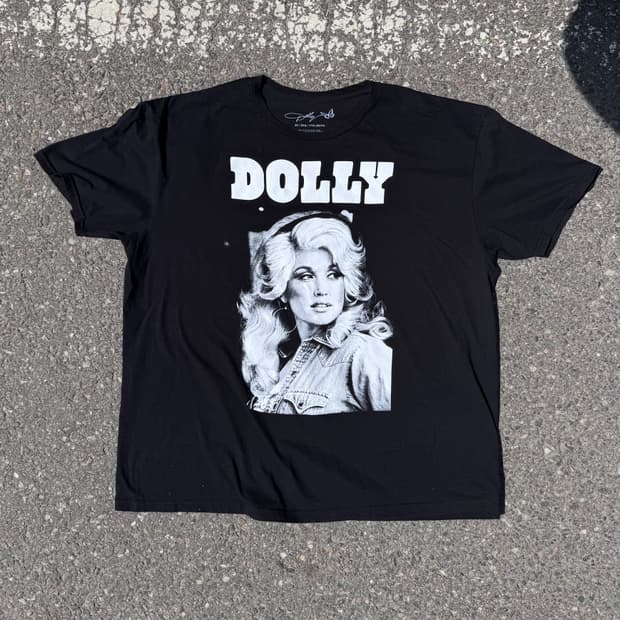 빈티지 Dolly Parton 밴드티 반팔 XXL (757)