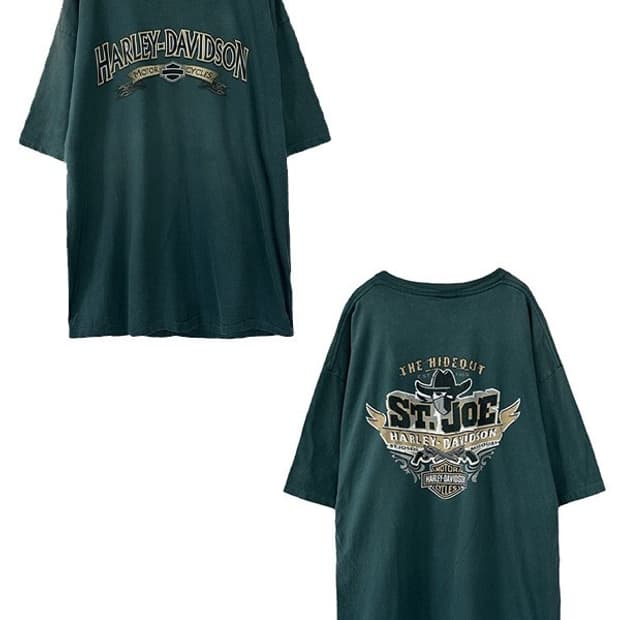 [2XL] HARLEY DAVIDSON 00s 레터링로고 y2k 반팔티
