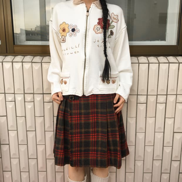 Patch point cotton zip up