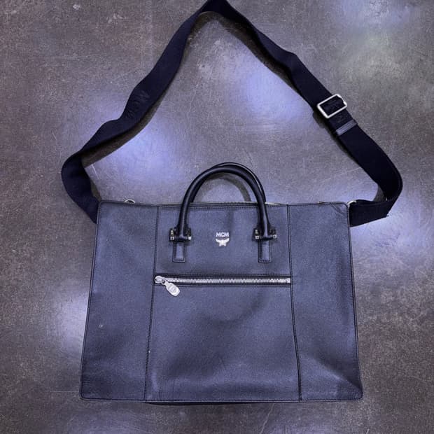 MCM 사피아노 브리프케이스 서류가방 크로스백 블랙