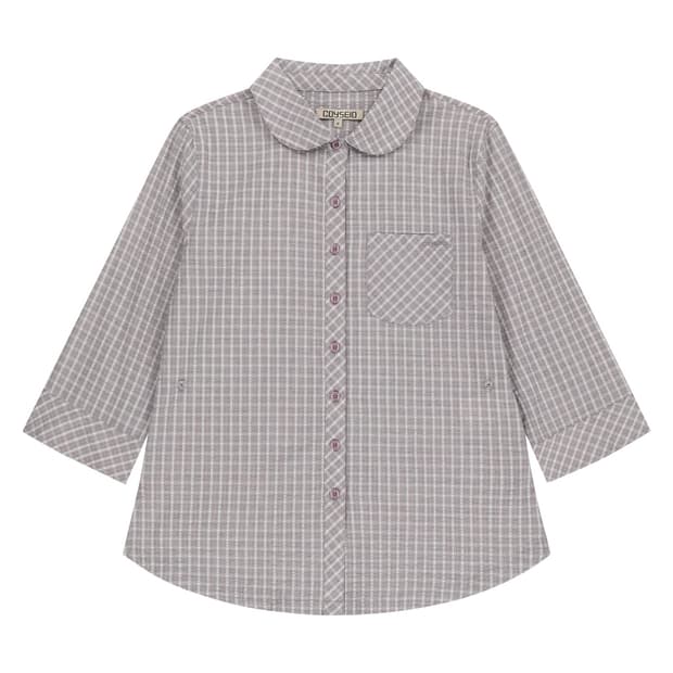 코이세이오 ROUND COLLAR CAPRI SHIRT ASH PINK