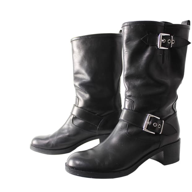 Gianvito Rossi 지안비토로시 레더 바이커 부츠