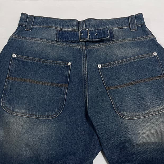 [38]기마구아스 Back 벨트 데님 팬츠