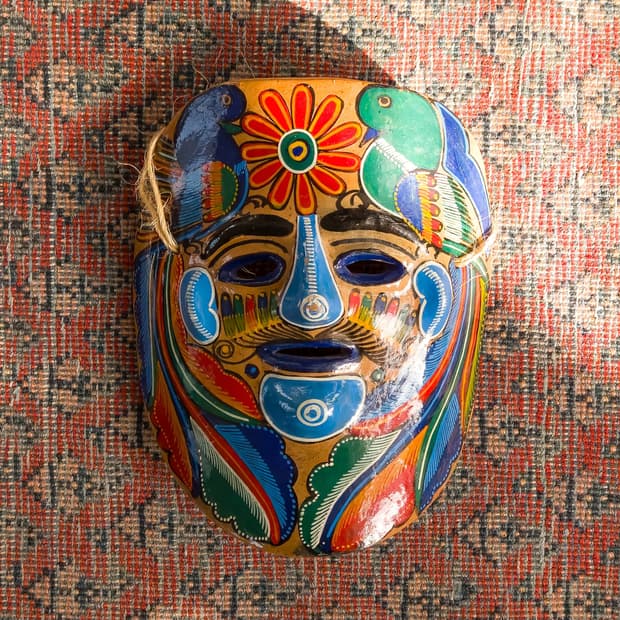 Mexican Talavera Terracotta Mask