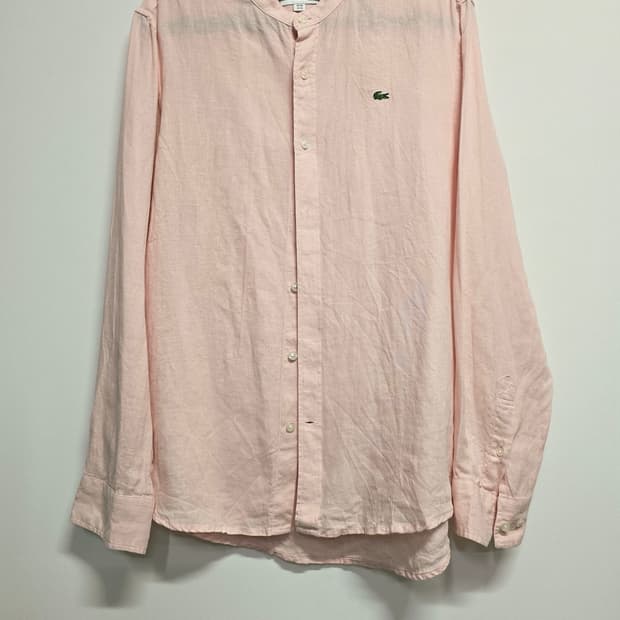 라코스테 핑크 헨리넥 셔츠 남방