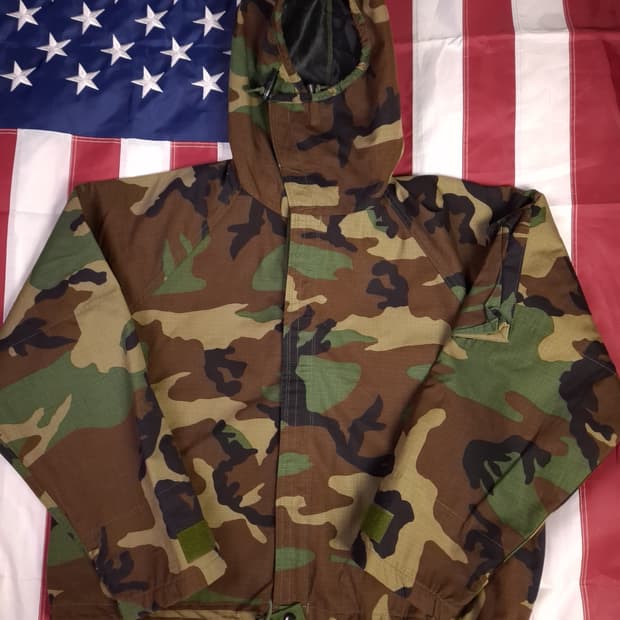 새제품 오리지날 미군 우드랜드 캐미칼 화생방복 자켓