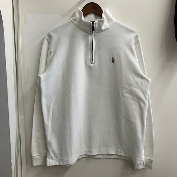 N195 폴로 반집업 화이트