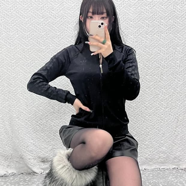 아디다스 유로파 슈퍼걸 락시크 올블랙 져지 집업 90 C10493