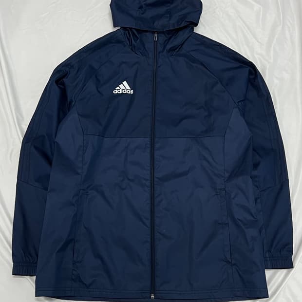 (M) 아디다스 티로17 오버핏 삼선 바람막이 네이비