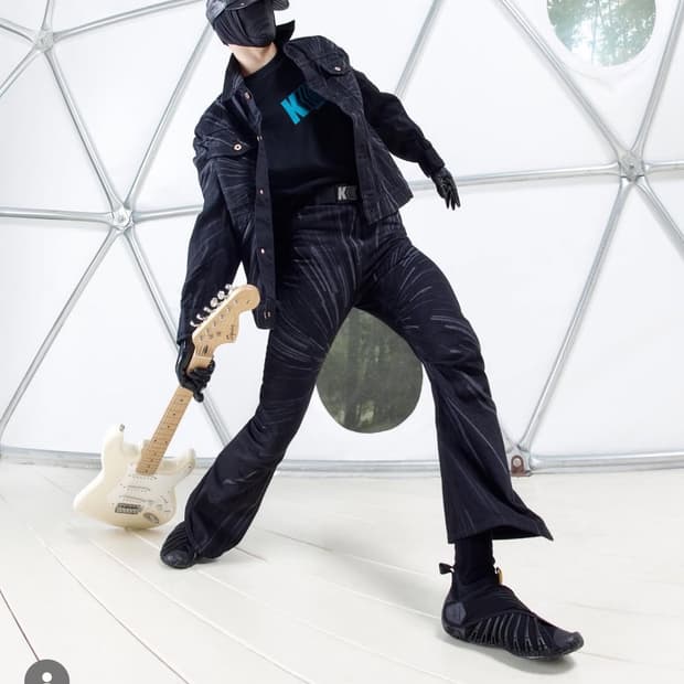 Kozaburo 21ss 부츠컷 프린트 데님