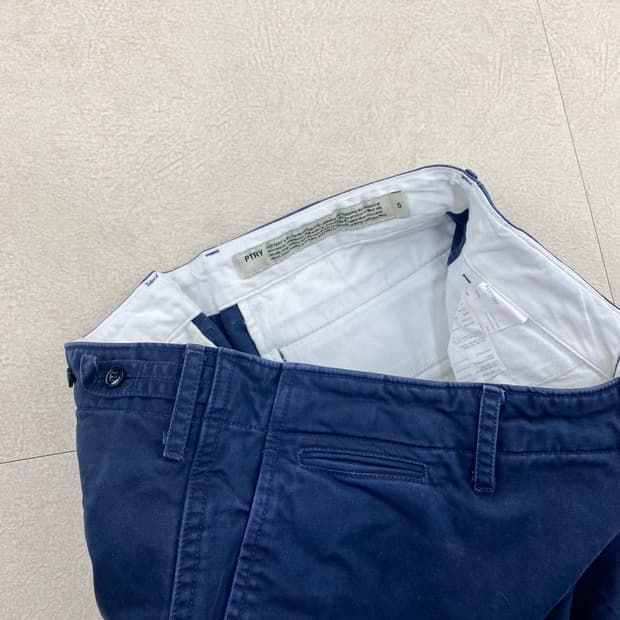 포터리 네이비 코튼 치노 팬츠 (34)