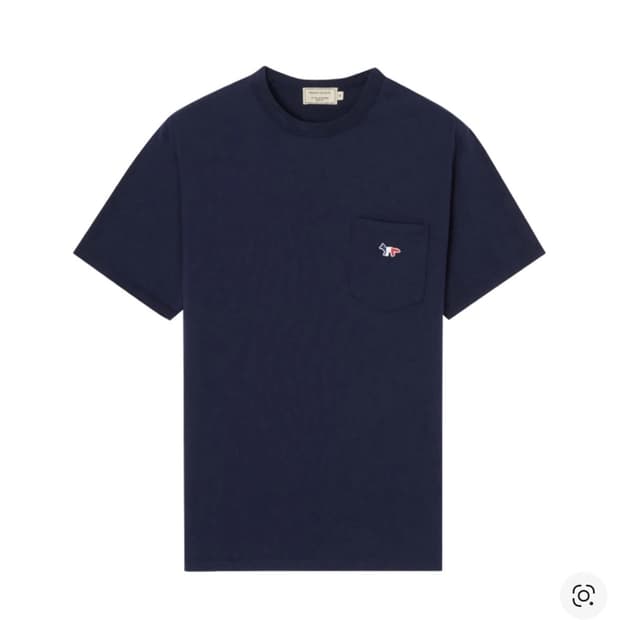 메종키츠네 트라이컬러 폭스 포켓 반팔