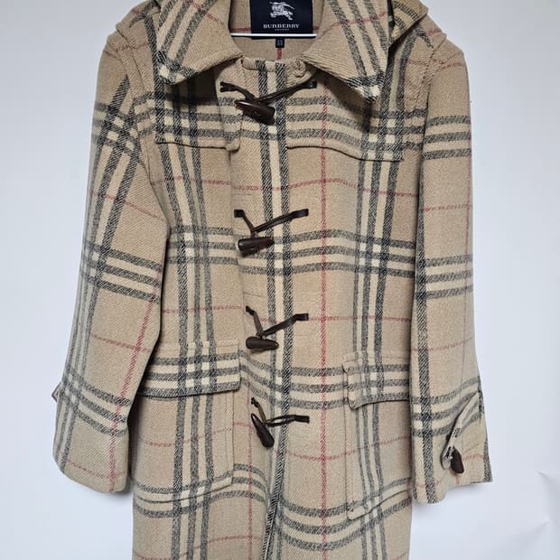 버버리체크더블코트