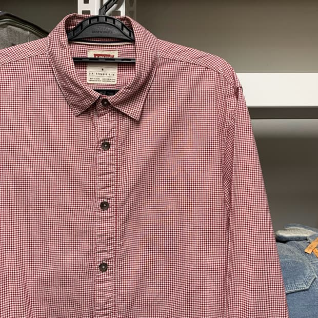 [M] 리바이스 핀체크 코튼셔츠