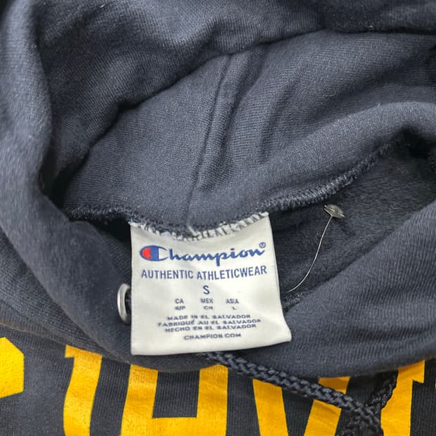 챔피온UCI 어바인 후드티 네이비 옐로우 s