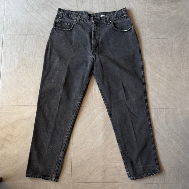 93년 6월 미국 생산 리바이스 545 데님 블랙 팬츠