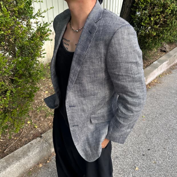 폴로 랄프로렌 투버튼 린넨 블레이져 자켓