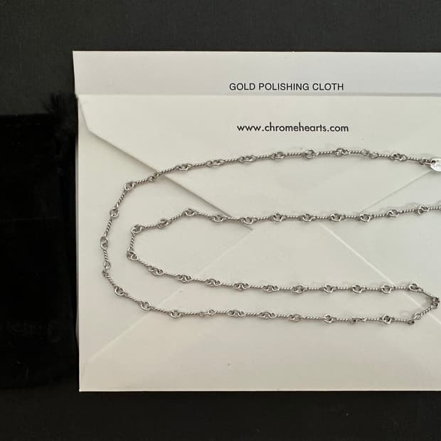 크롬하츠 화이트골드 트위스트체인 18인치