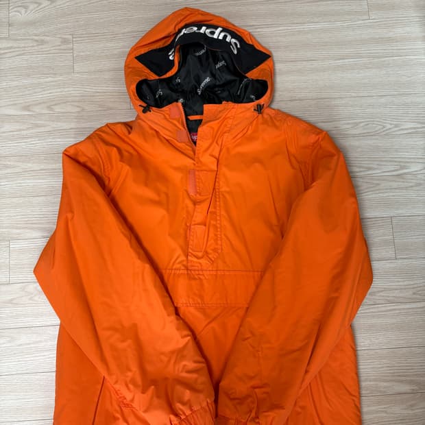 슈프림 풀오버 하프짚업 아노락 자켓 오렌지