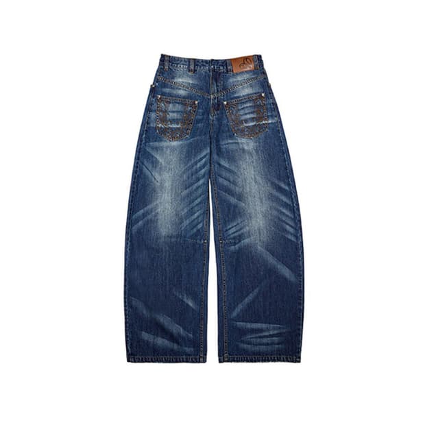 1JINN STUDIO 다크블루 빈티지 로우라이즈 팬츠
