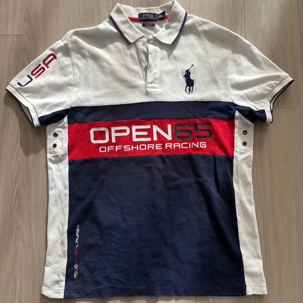 빈티지 폴로 치프키프 빅포니 레이싱 카라 반팔 티셔츠