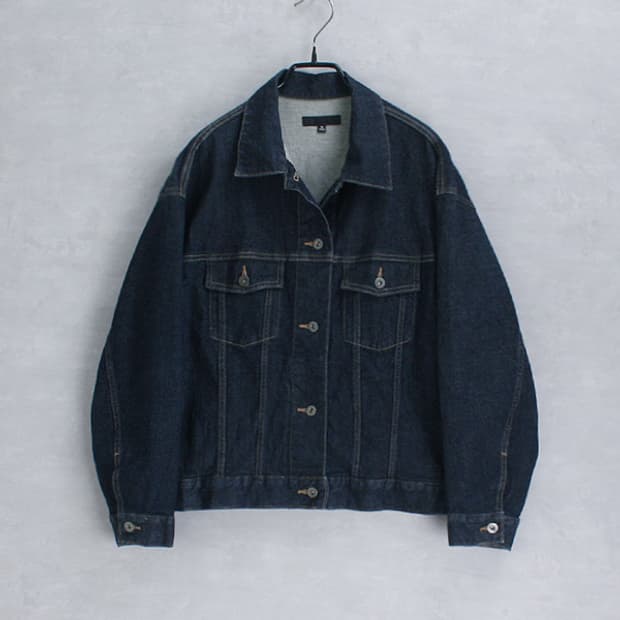 UNIQLO _ dark blue denim trucker