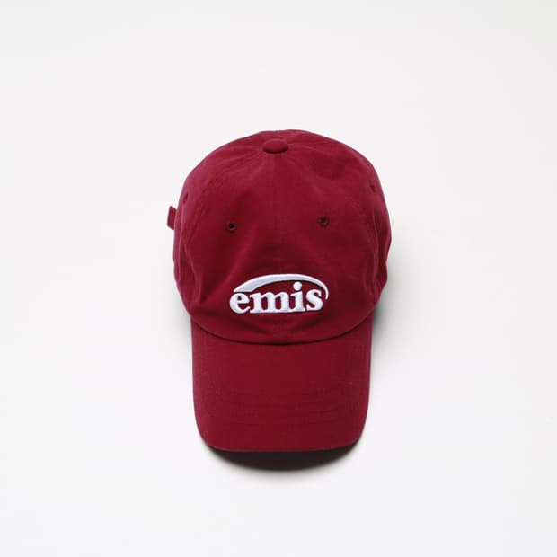 이미스 뉴로고 버건디 볼캡 모자