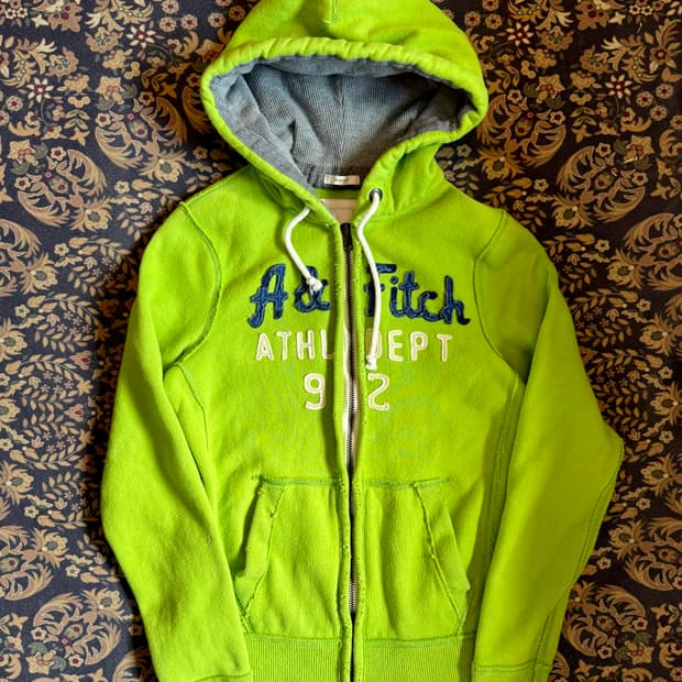 아베크롬비 아플리케 로고 후드집업