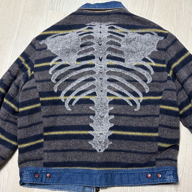 [3사이즈/2회착] 캐피탈 본 라이닝 리버시블 집업 데님자켓