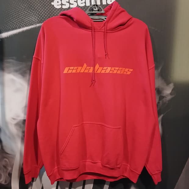 길단 기모 후드티 레드